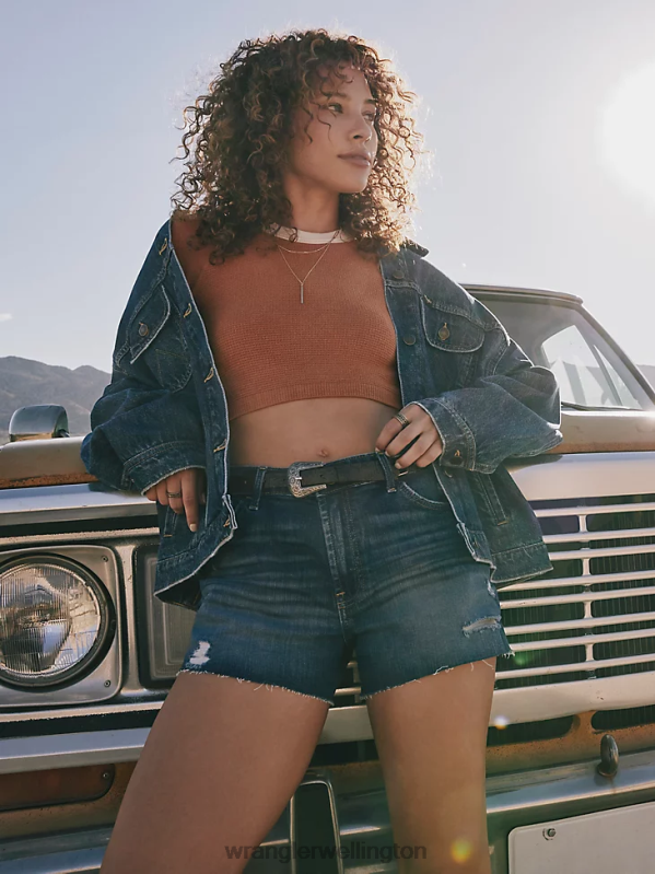 Crimson High Rise Vintage Cut-Off Short Women Clothing Wrangler P2B6R832