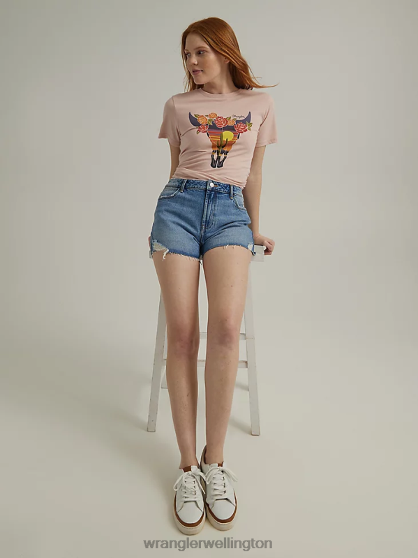 Marigold High Rise Vintage Cut-Off Short Women Clothing Wrangler P2B6R840