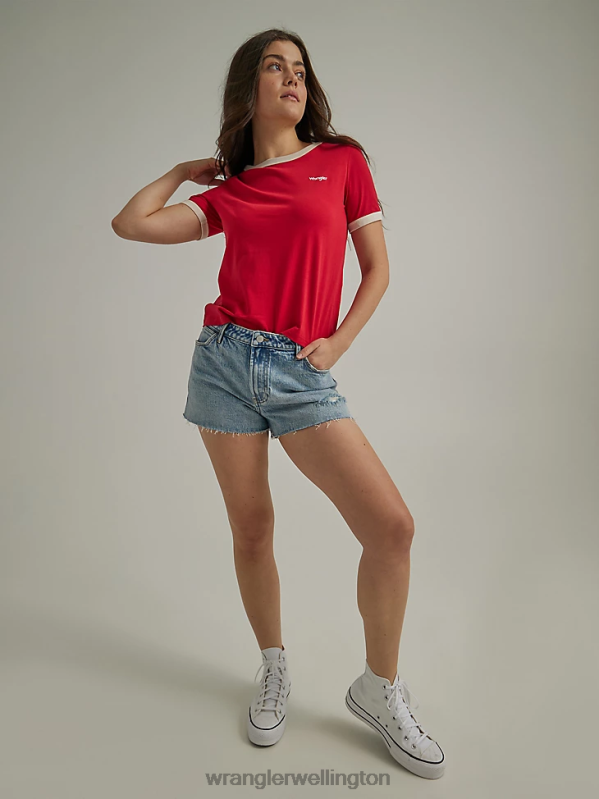 Wild Flower High Rise Vintage Cut-Off Short Women Clothing Wrangler P2B6R837