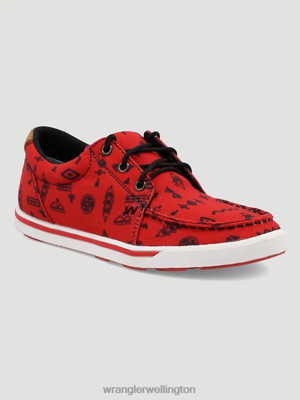 Red/Black Southwestern Print Low Top Sneaker Women Footwear Wrangler P2B6R931
