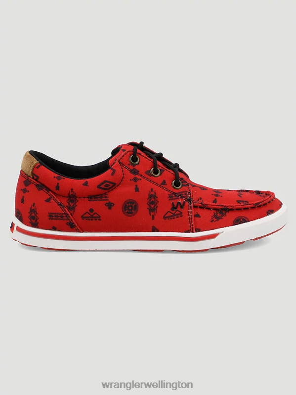 Red/Black Southwestern Print Low Top Sneaker Women Footwear Wrangler P2B6R931