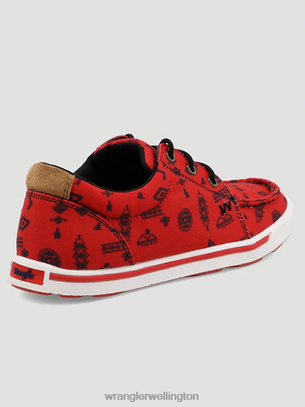 Red/Black Southwestern Print Low Top Sneaker Women Footwear Wrangler P2B6R931