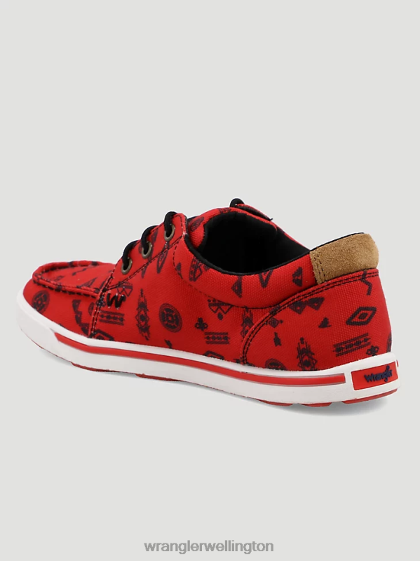 Red/Black Southwestern Print Low Top Sneaker Women Footwear Wrangler P2B6R931