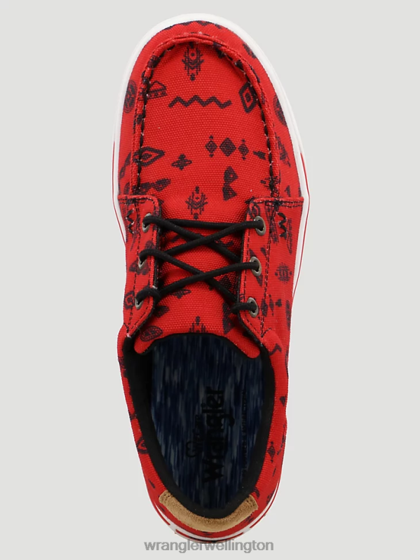 Red/Black Southwestern Print Low Top Sneaker Women Footwear Wrangler P2B6R931
