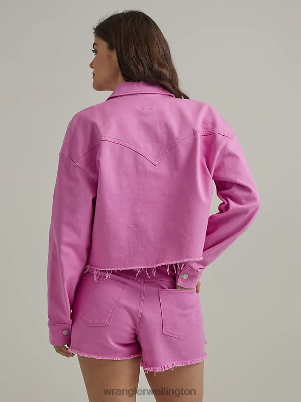 Berry Western Crop Shacket Women Clothing Wrangler P2B6R857