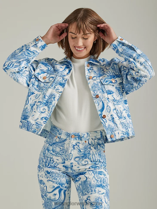 Icy Shade Western Crop Shacket Women Clothing Wrangler P2B6R856