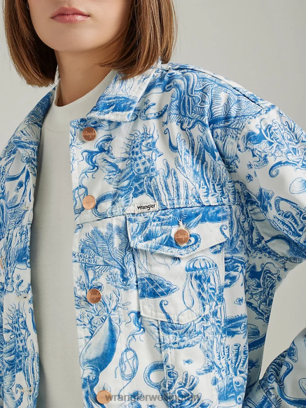 Icy Shade Western Crop Shacket Women Clothing Wrangler P2B6R856