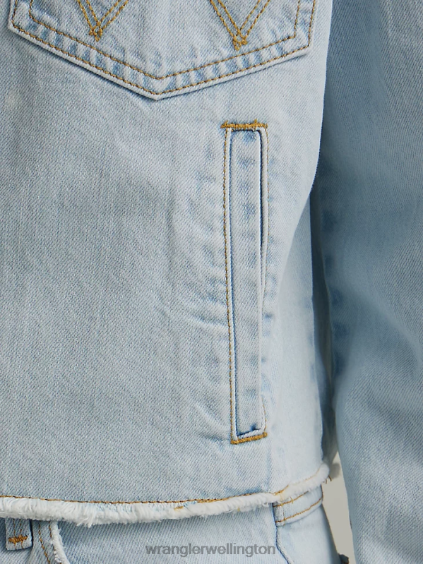 Icy Shade Western Crop Shacket Women Clothing Wrangler P2B6R856