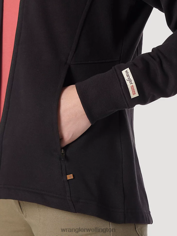 Black RIGGS Workwear Work Jacket Women Clothing Wrangler P2B6R867
