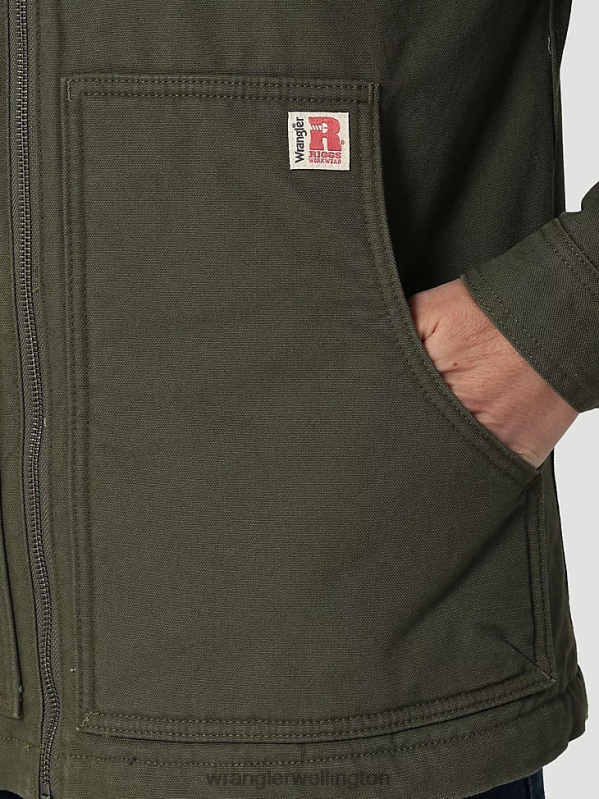 Loden RIGGS Tough Layers Sherpa Lined Canvas Jacket Women Clothing Wrangler P2B6R864