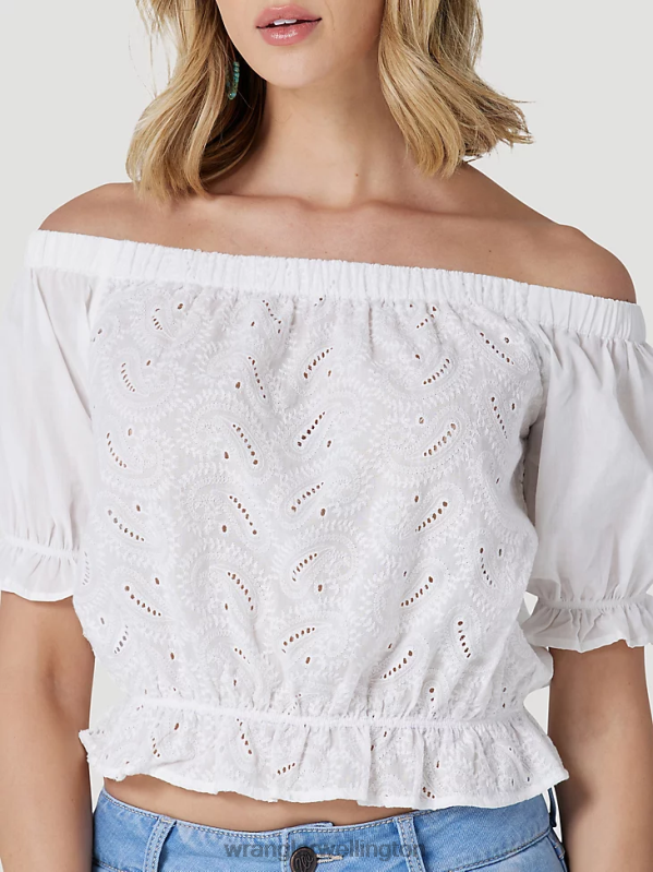 Black Long Sleeve One Point Front and Back Yokes Solid Top Women Clothing Wrangler P2B6R888