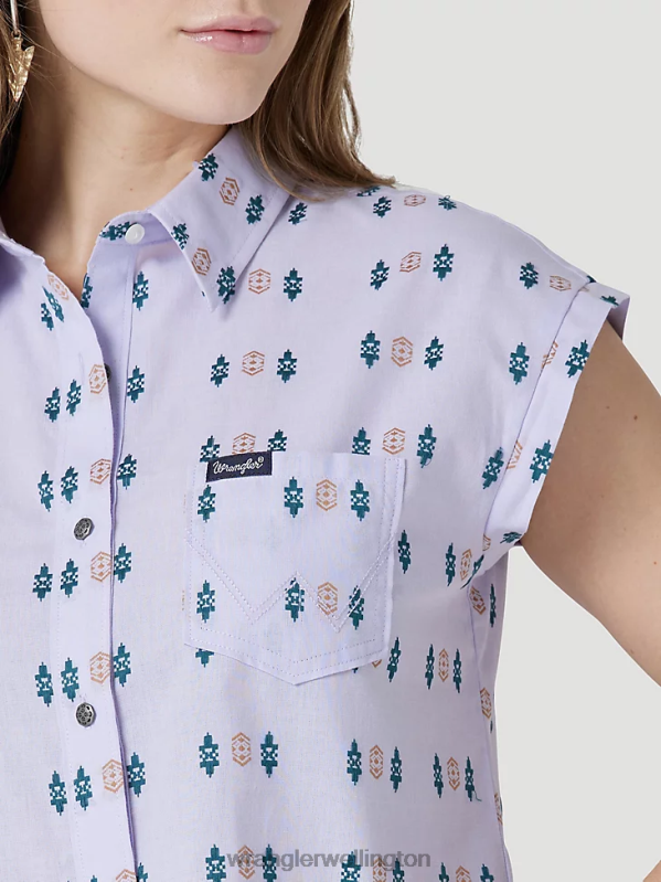 Black Long Sleeve One Point Front and Back Yokes Solid Top Women Clothing Wrangler P2B6R888