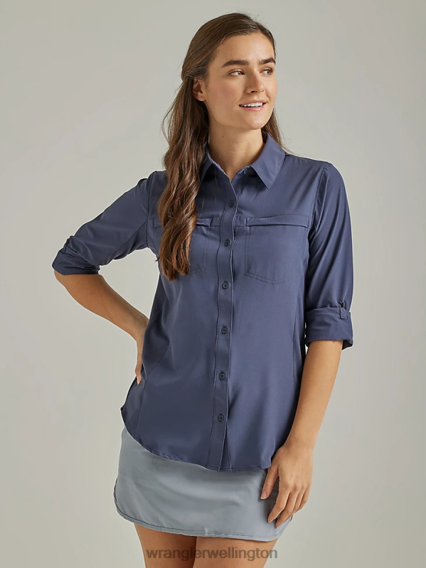 Blue Nights ATG By Trail Shirt Women Clothing Wrangler P2B6R887