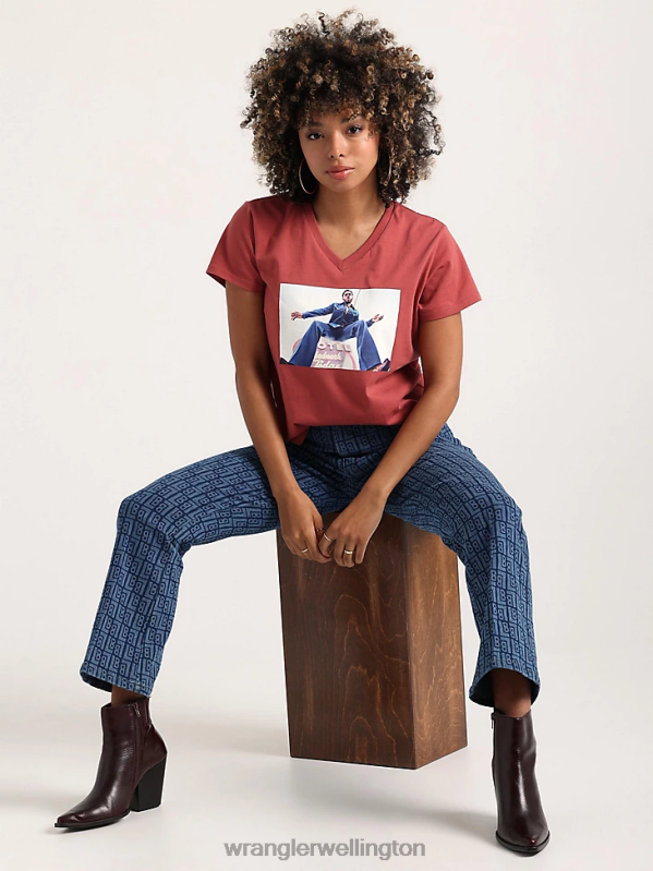 Mid Denim Long Sleeve Western Snap Denim Shirt Women Clothing Wrangler P2B6R880