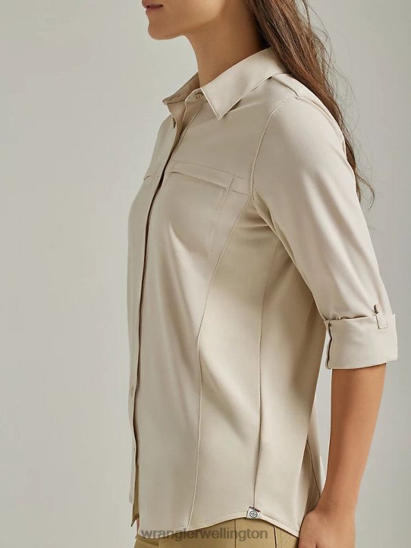 Oatmeal ATG By Trail Shirt Women Clothing Wrangler P2B6R886