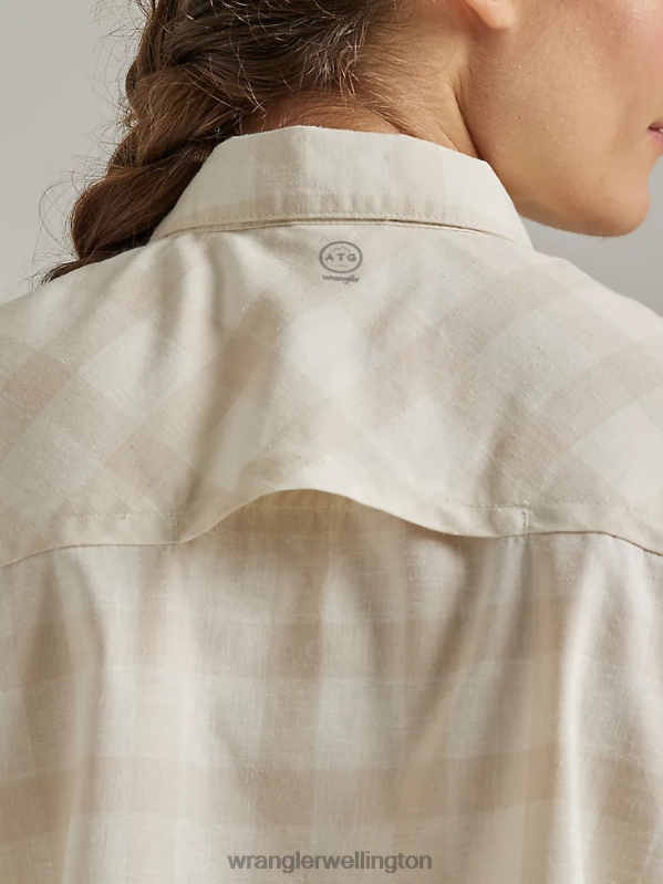 Oatmeal ATG By Trail Shirt Women Clothing Wrangler P2B6R886