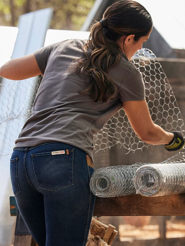 Charcoal RIGGS Workwear Short Sleeve Performance T-Shirt Women Clothing Wrangler P2B6R877