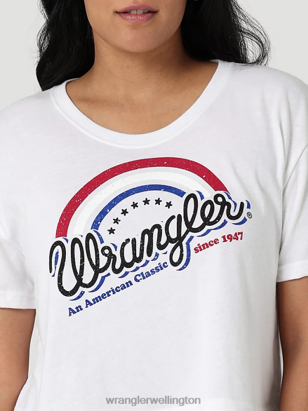 Marshmallow Classic Ringer Tee Women Clothing Wrangler P2B6R871