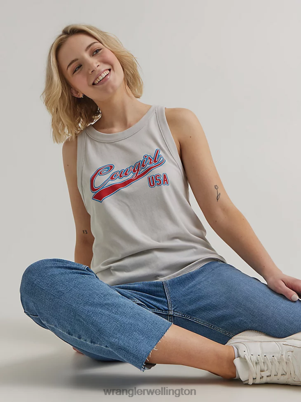 Marshmallow Classic Ringer Tee Women Clothing Wrangler P2B6R871