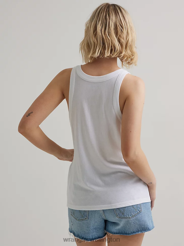 Marshmallow Classic Ringer Tee Women Clothing Wrangler P2B6R871