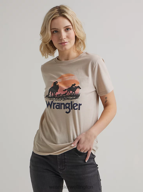 Marshmallow Classic Ringer Tee Women Clothing Wrangler P2B6R871