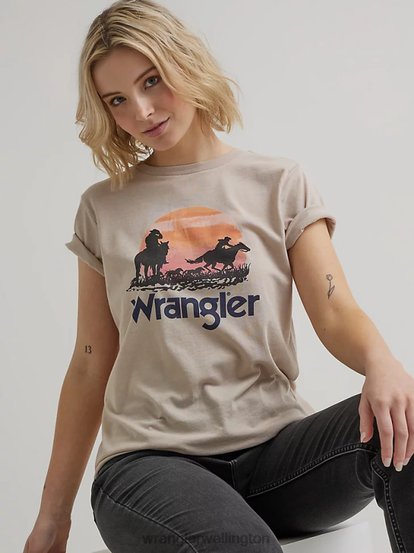 Marshmallow Classic Ringer Tee Women Clothing Wrangler P2B6R871