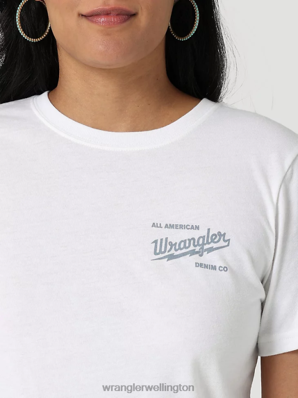 Marshmallow Classic Ringer Tee Women Clothing Wrangler P2B6R871