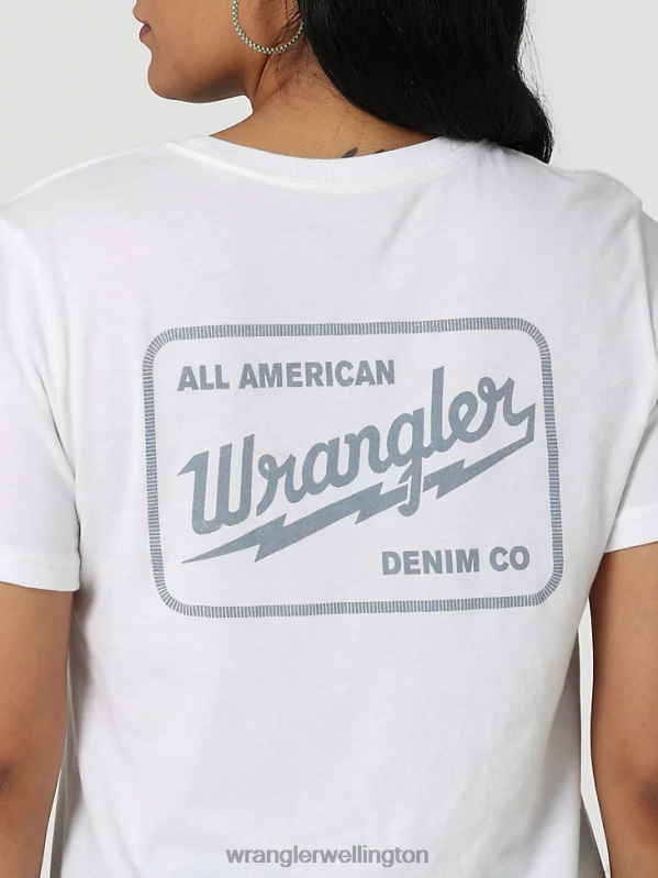 Marshmallow Classic Ringer Tee Women Clothing Wrangler P2B6R871