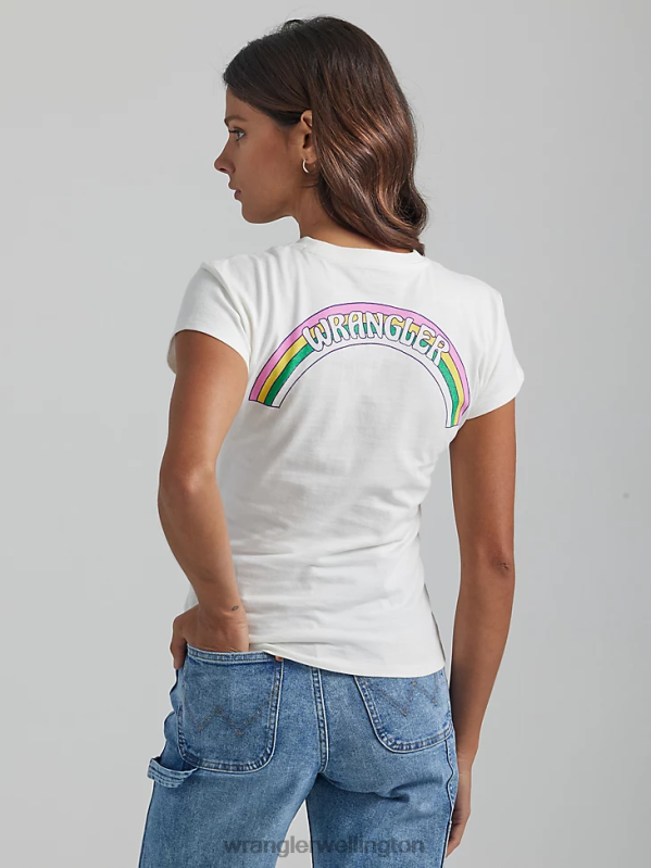 Marshmallow Classic Ringer Tee Women Clothing Wrangler P2B6R871