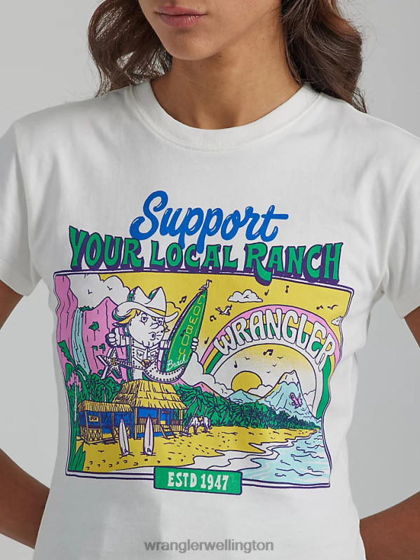 Marshmallow Classic Ringer Tee Women Clothing Wrangler P2B6R871