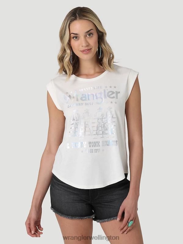 Marshmallow Classic Ringer Tee Women Clothing Wrangler P2B6R871