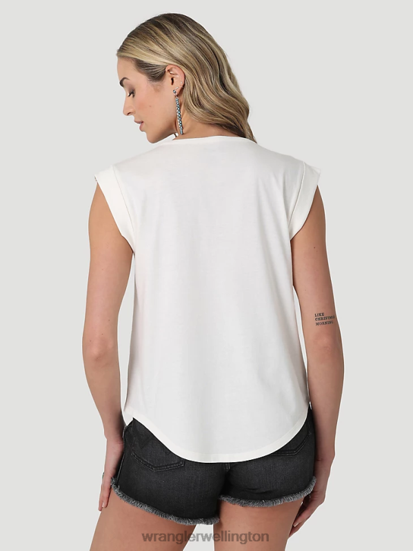 Marshmallow Classic Ringer Tee Women Clothing Wrangler P2B6R871