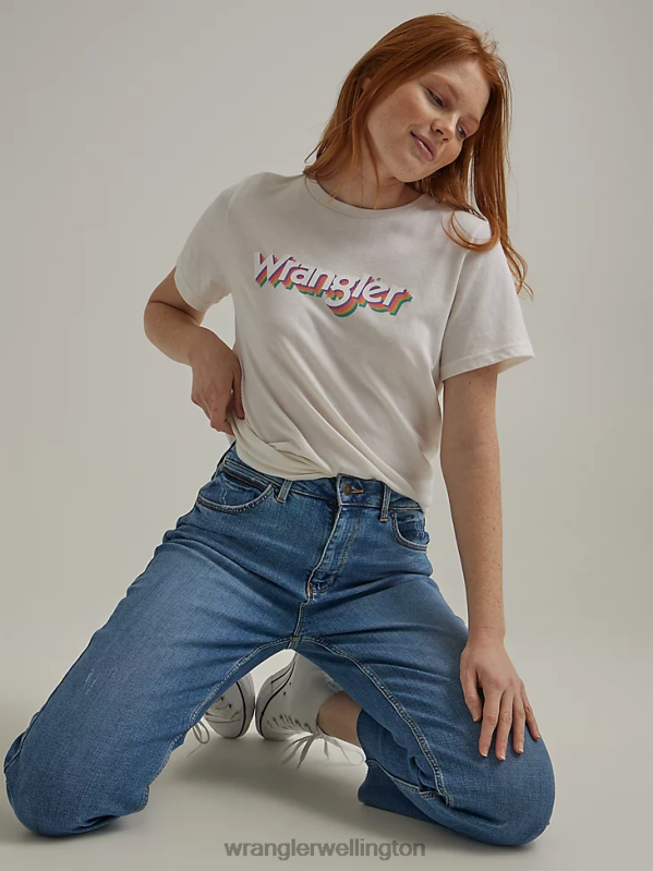 Marshmallow Classic Ringer Tee Women Clothing Wrangler P2B6R871