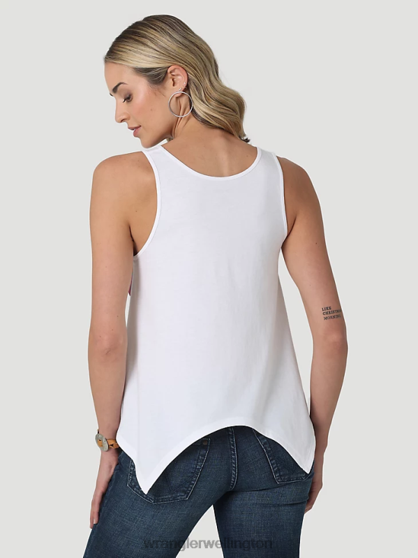 White One Shoulder Cami Women Clothing Wrangler P2B6R873