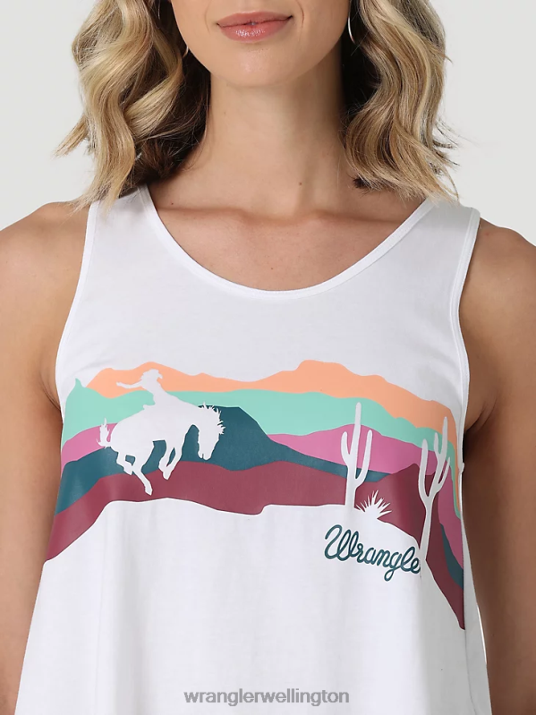 White One Shoulder Cami Women Clothing Wrangler P2B6R873